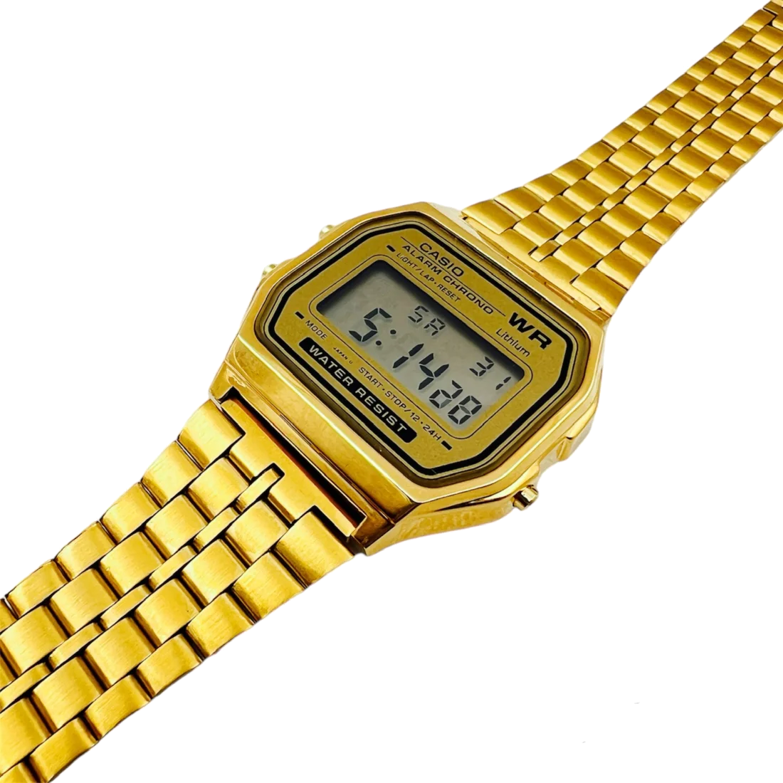 Montre Casio Vintage A158WETG-9A en acier doré, numérique, unisexe vue 6