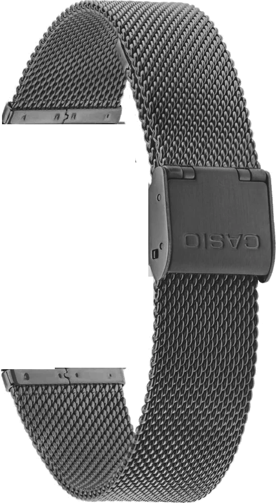 Bracelet de rechange d'origine Casio en maille milanaise noire pour montres A168