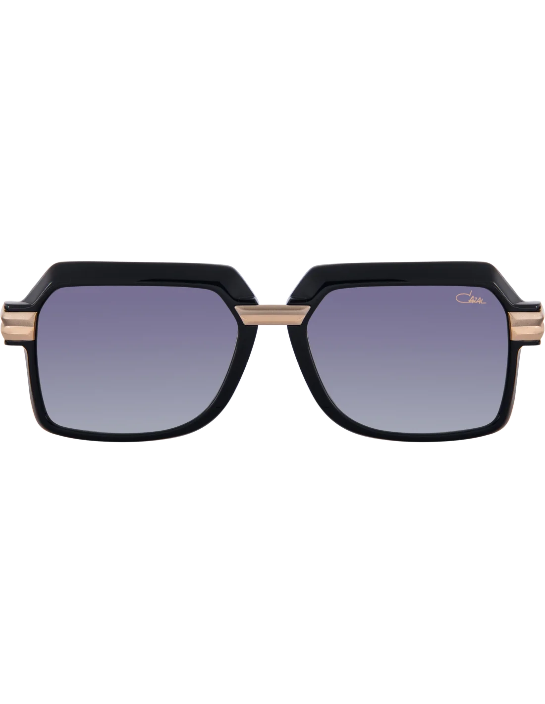 Lunettes de soleil Cazal 8043 001 pour Homme - Monture rectangulaire noire et dorée vue 2