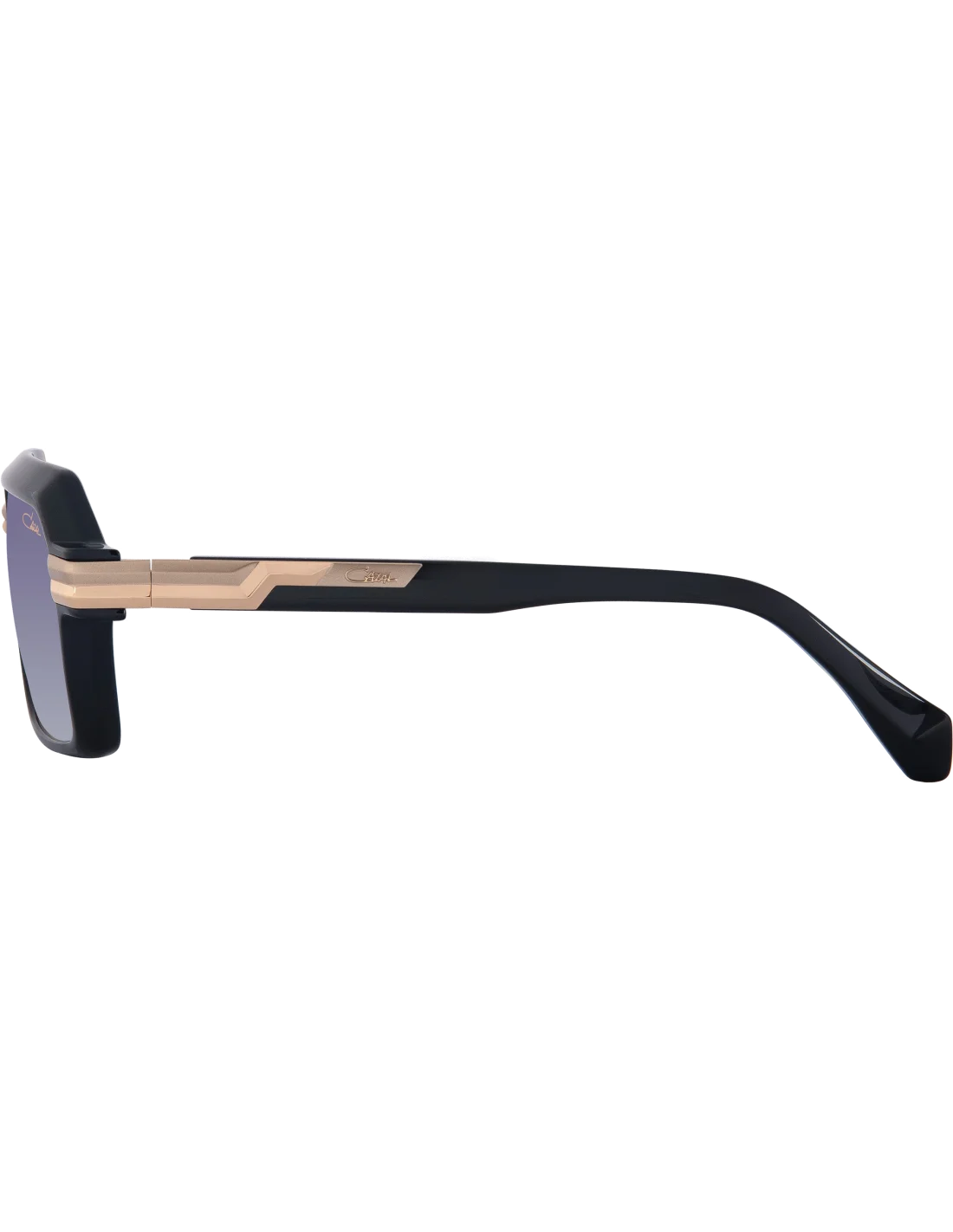 Lunettes de soleil Cazal 8043 001 pour Homme - Monture rectangulaire noire et dorée vue 3