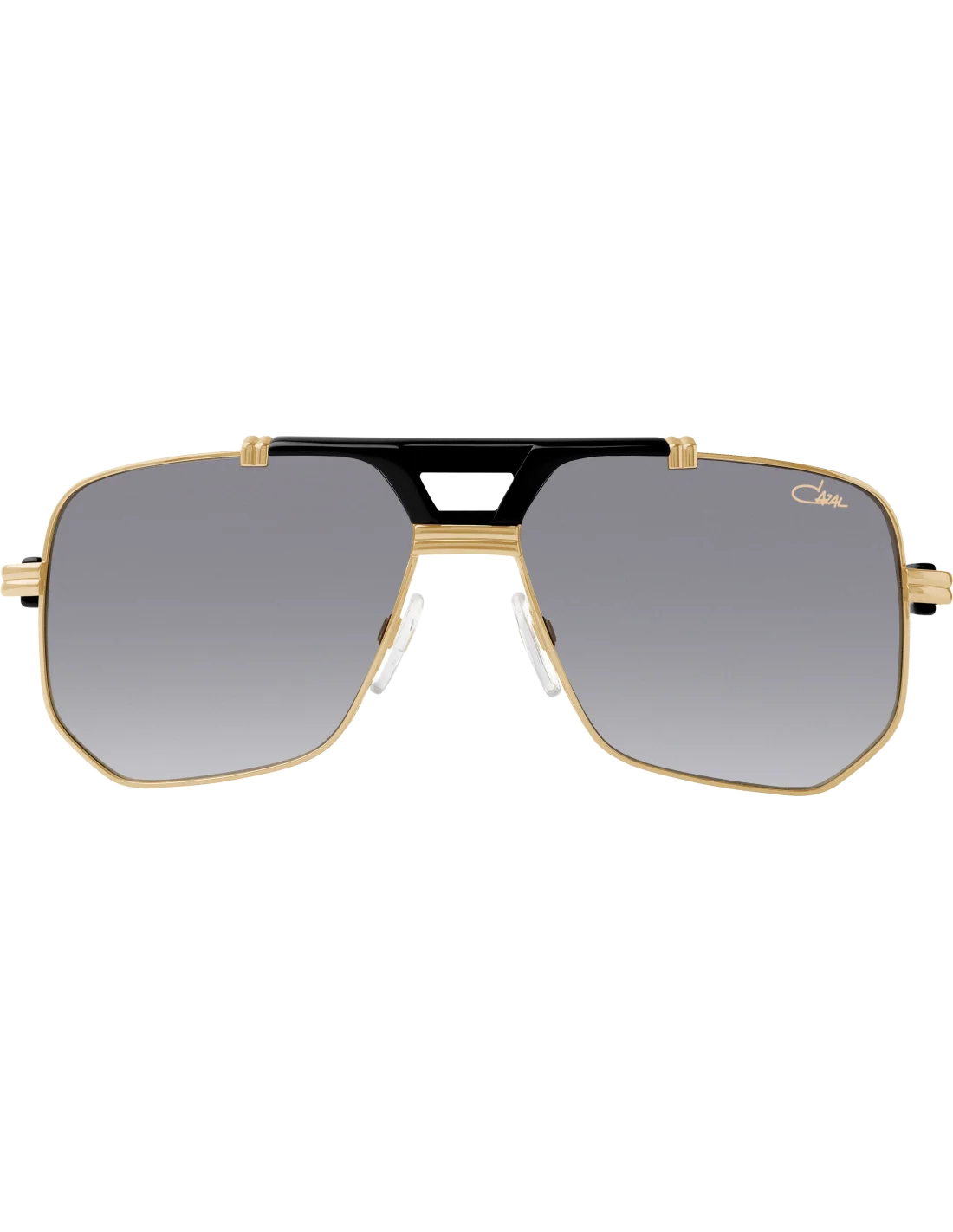 Lunettes de soleil Cazal Legends 990 noires et dorées métal et acétate vue 2