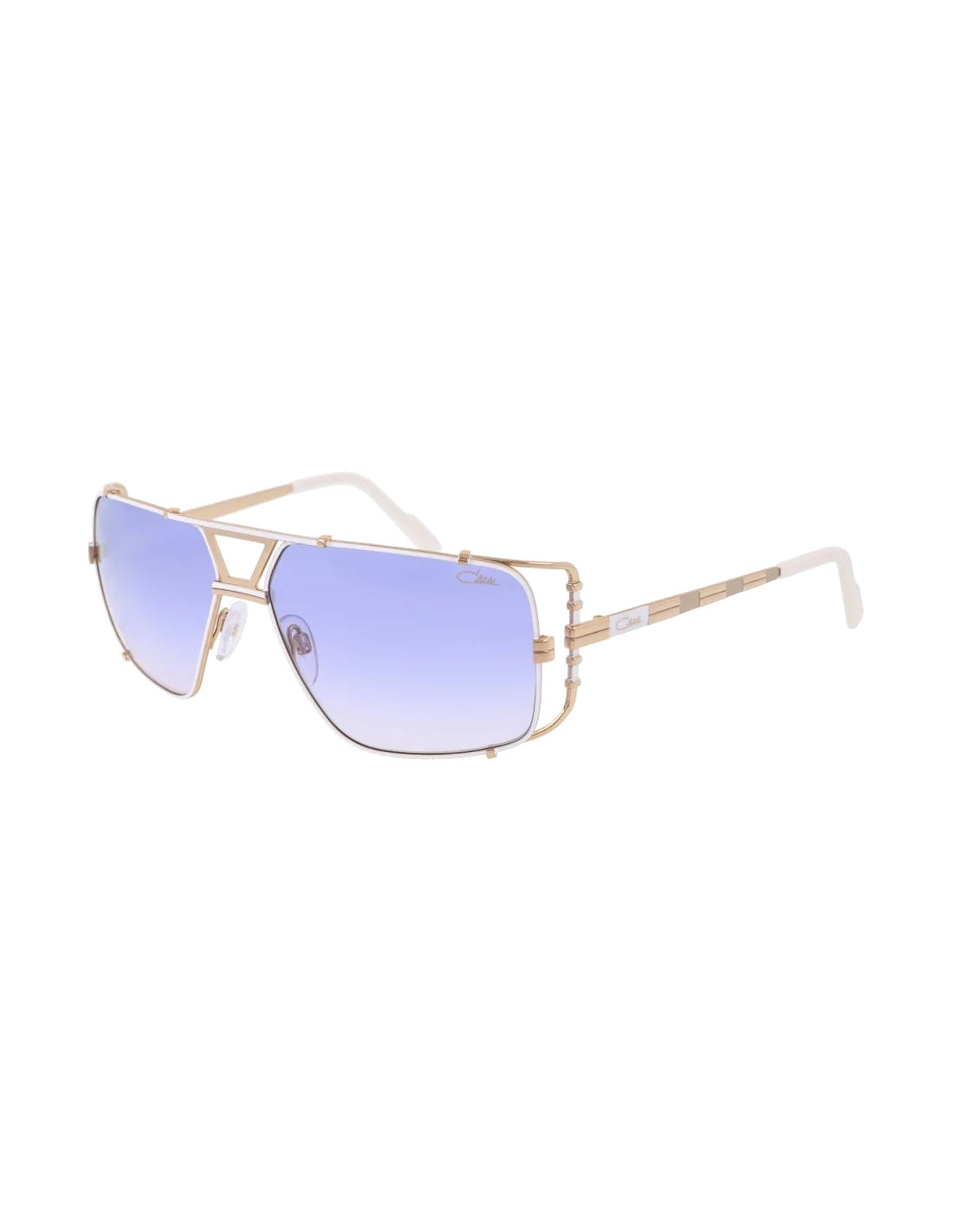 Lunettes de soleil Cazal Legends 9093 004 pour Homme - Monture blanche, verres bleu dégradé