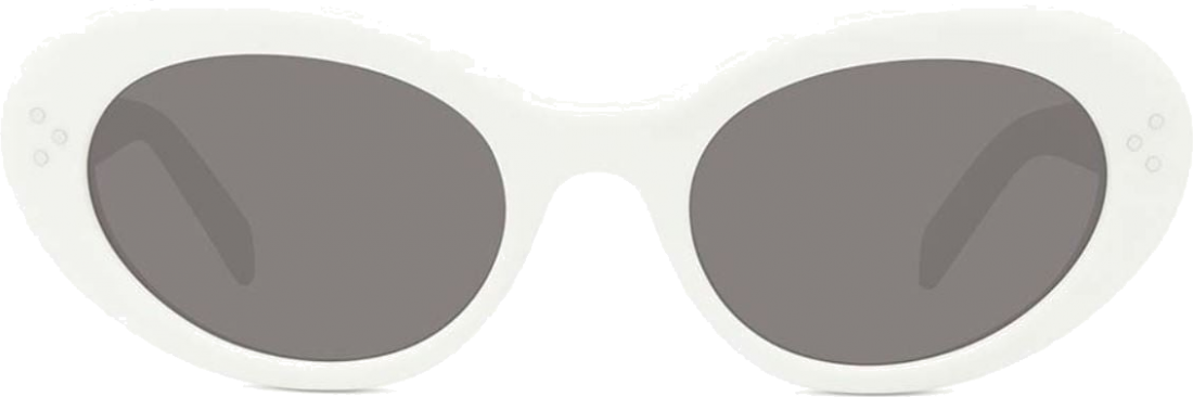 Lunettes de soleil Celine oeil de chat CL40193I monture en acétate - Blanc vue 2