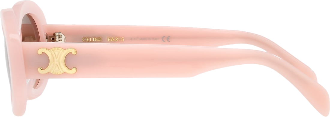 Lunettes de soleil Celine Triomphe 01 ovales CL40194U en acétate - Rose vue 3