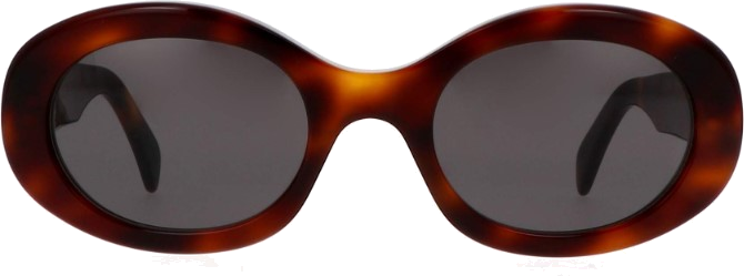 Lunettes de soleil Celine Triomphe 01 ovales CL40194U en acétate - Ecaille vue 2