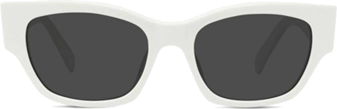 Lunettes de soleil Celine Monochroms CL40197U monture en acétate - Blanc vue 2