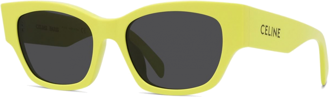 Lunettes de soleil Celine Monochroms CL40197U monture en acétate - Jaune vue 3