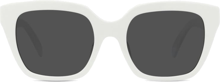 Lunettes de soleil Celine Monochroms CL40198F monture en acétate - Blanc vue 2