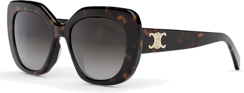 Lunettes de soleil Celine Triomphe 06 Papillon CL40226U en acétate - Ecaille vue 2