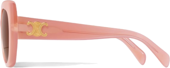 Lunettes de soleil Celine Triomphe 06 Papillon CL40226U en acétate - Rose vue 3