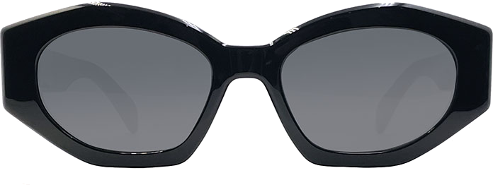 Lunettes de soleil Celine Triomphe 08 CL40238U géométriques en acétate - Noir vue 2