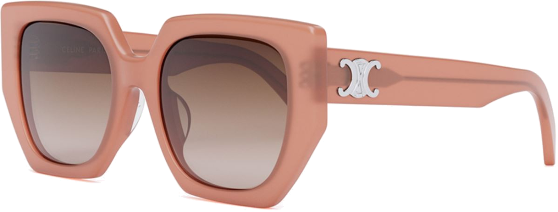 Lunettes de soleil Celine Triomphe CL40239F en acétate - Rose vue 2