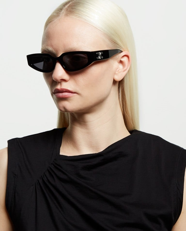 Lunettes de soleil Celine Triomphe CL40269U en acétate - Noir vue 3