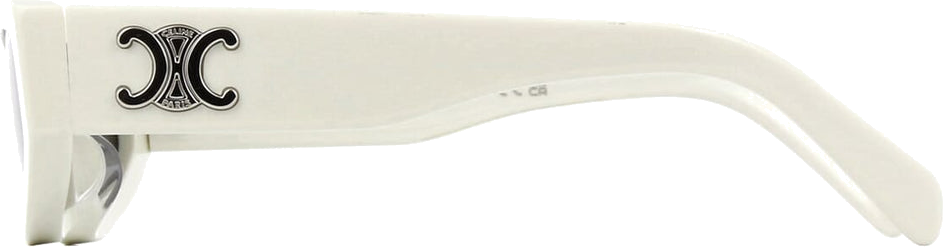 Lunettes de soleil Celine Triomphe CL40269U en acétate - Blanc vue 3