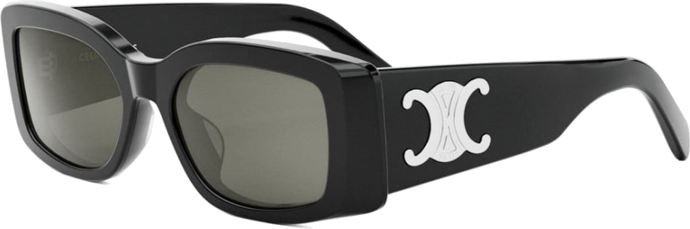 Lunettes de soleil Celine Triomphe XL 01 CL40282U en acétate avec logo XL - Noir vue 3