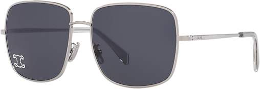 Lunettes de Soleil Celine Rhinestone Triomphe 01 métal CL40284U logo incrusté - Argent vue 2