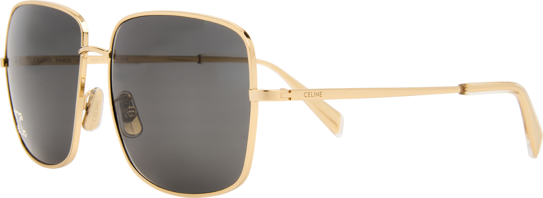 Lunettes de Soleil Celine Rhinestone Triomphe 01 métal CL40284U logo incrusté - Or vue 4