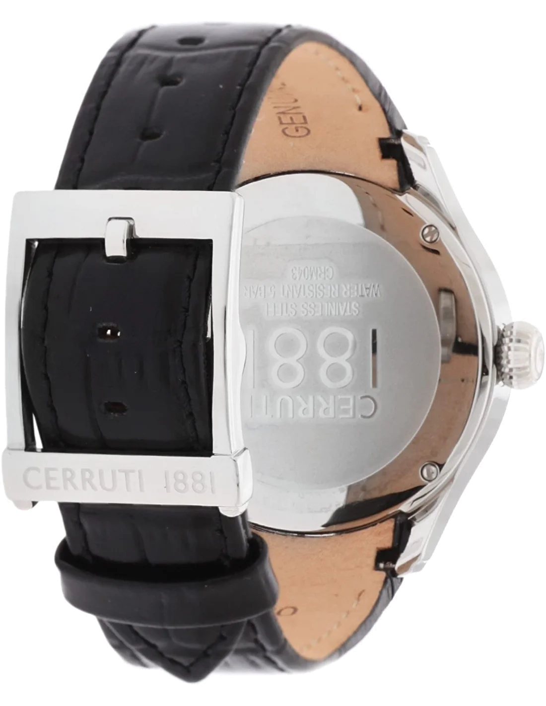 Montre Femme Cerruti 1881 CRM043A212F - Cadran Blanc, Boîtier Argent, Bracelet Noir vue 3