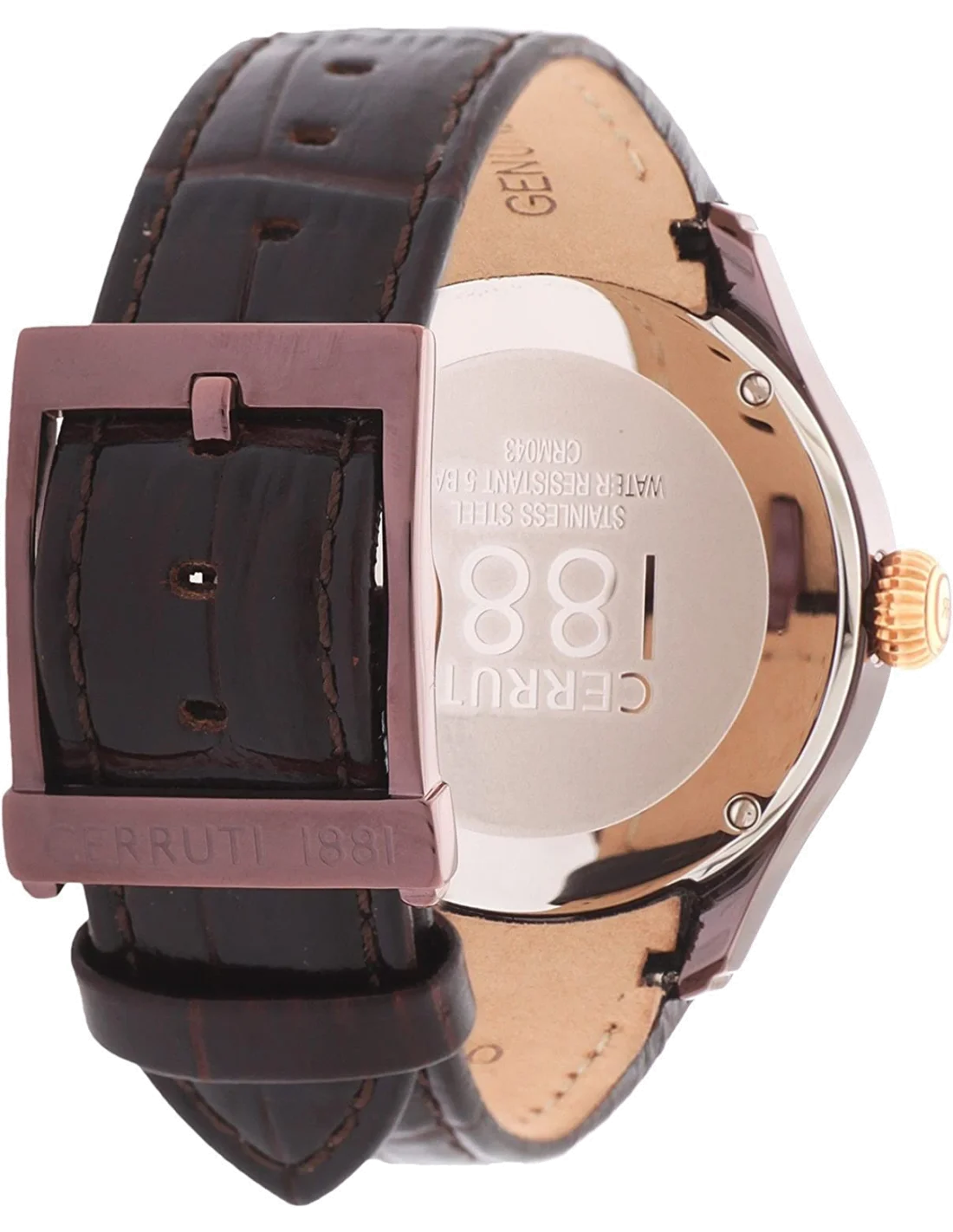 Montre Femme Cerruti 1881 CRM043L233F Cadran et Boîtier Or Rose, Bracelet Acier Marron vue 3