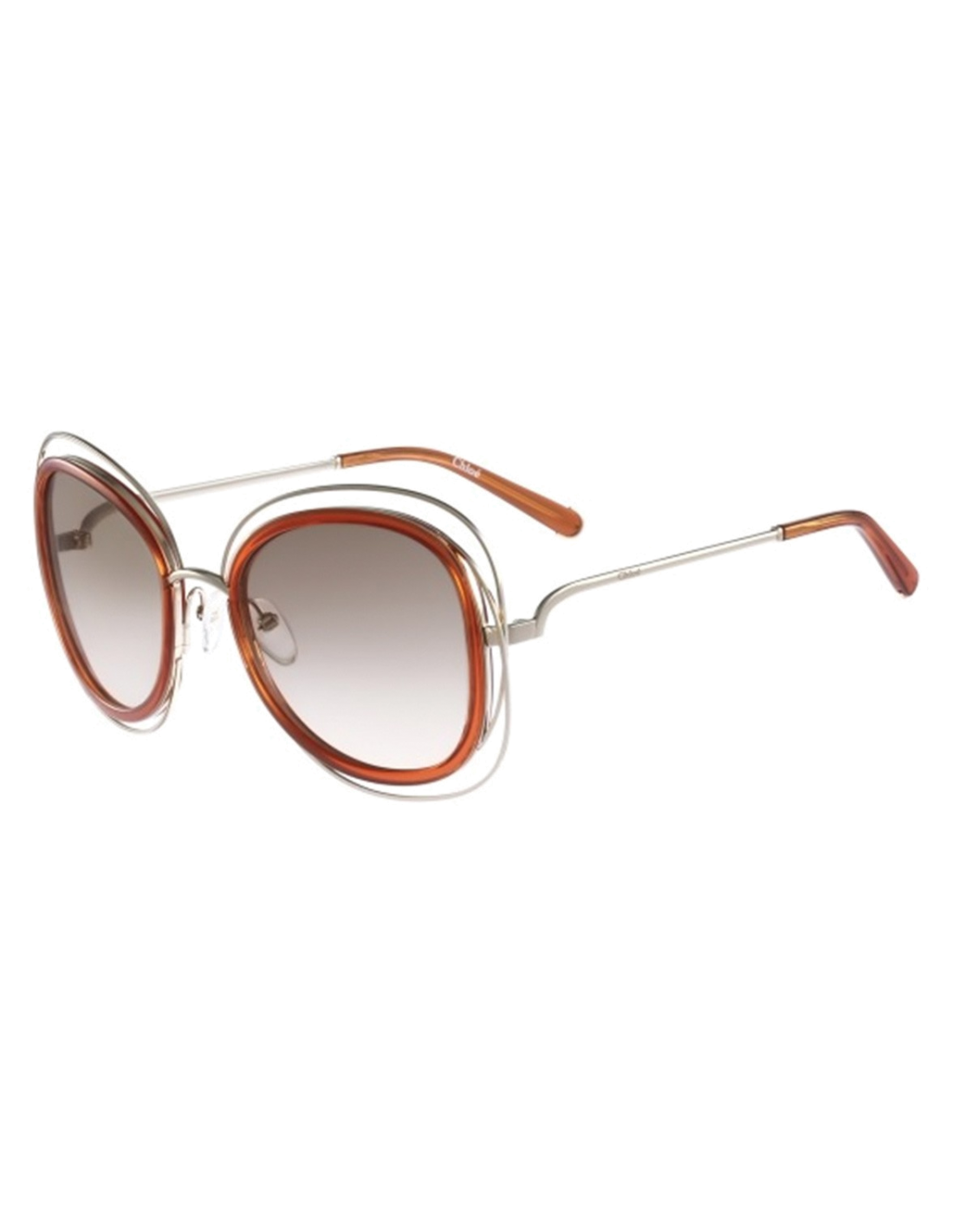 Lunettes de soleil Chloe Carlina CE121S - Marron