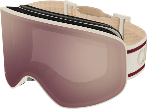 Masque de ski Chloé Cassidy CH0072S métallisé bande ajustable avec logo - Blanc vue 3