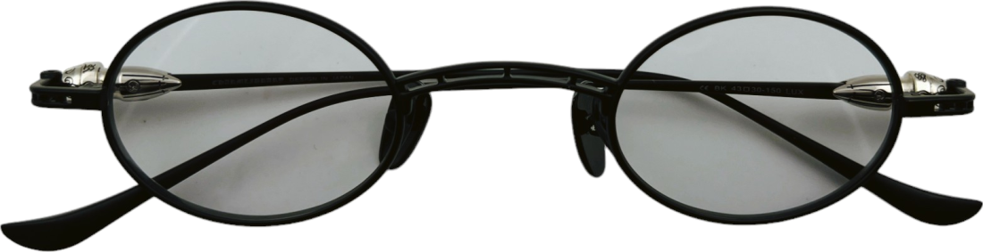 Lunettes de soleil Chrome Hearts vintage rondes en métal - Noir vue 3