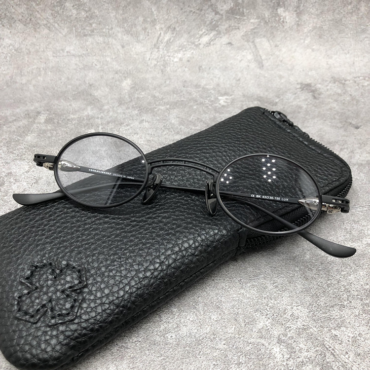Lunettes de soleil Chrome Hearts vintage rondes en métal - Noir vue 5