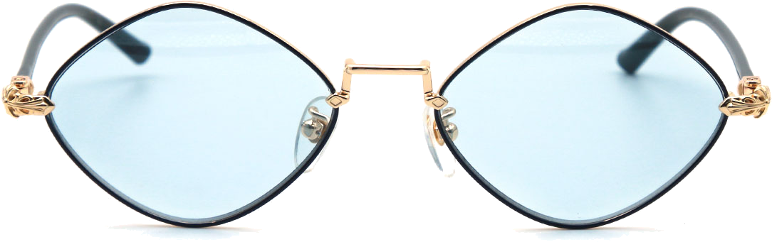 Lunettes de soleil Chrome Hearts Diamond Dog en métal - Noir - Or vue 2