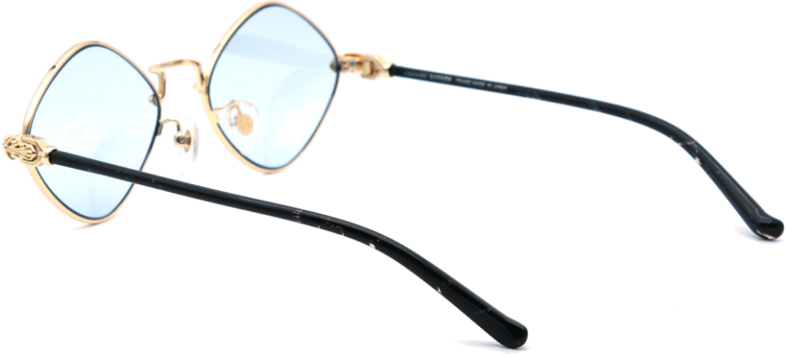 Lunettes de soleil Chrome Hearts Diamond Dog en métal - Noir - Or vue 4