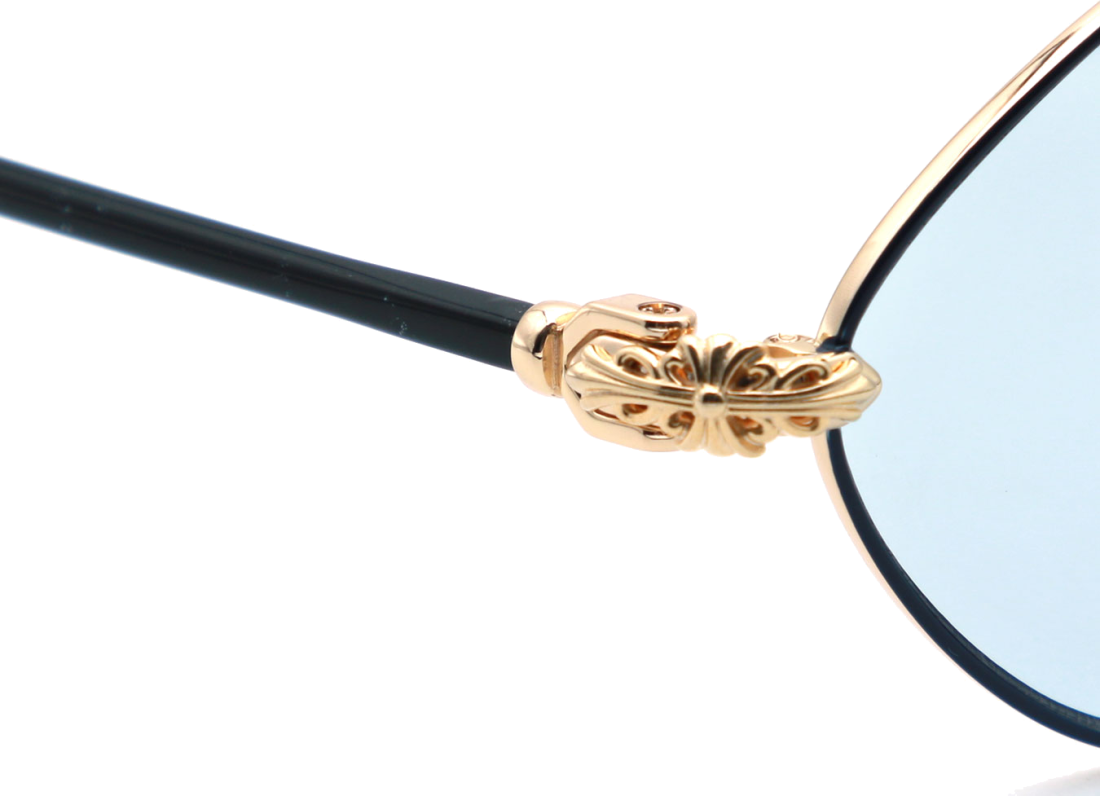 Lunettes de soleil Chrome Hearts Diamond Dog en métal - Noir - Or vue 5