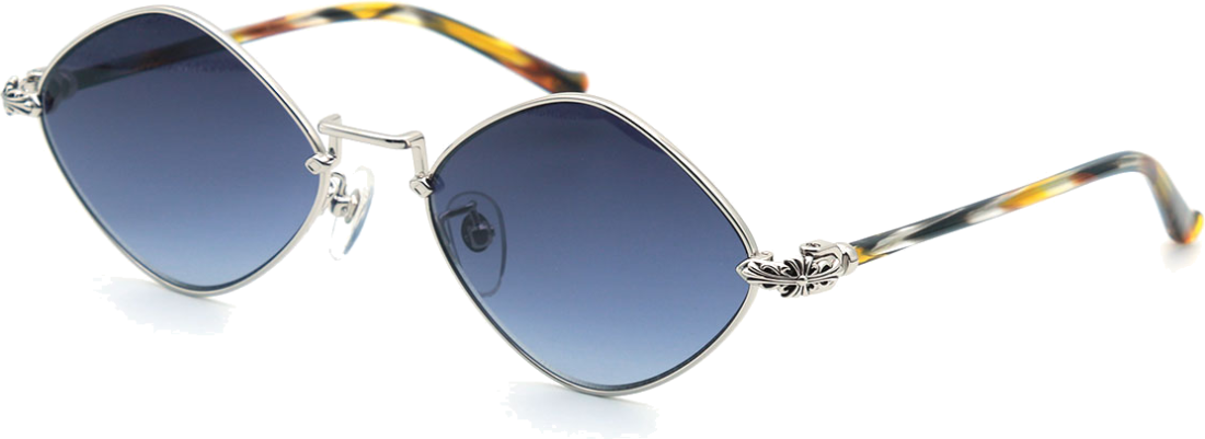 Lunettes de soleil Chrome Hearts Diamond Dog en métal - Argent vue 2