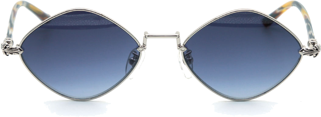 Lunettes de soleil Chrome Hearts Diamond Dog en métal - Argent vue 3