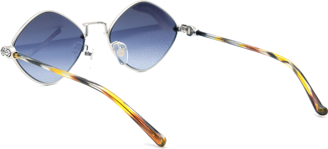 Lunettes de soleil Chrome Hearts Diamond Dog en métal - Argent vue 4