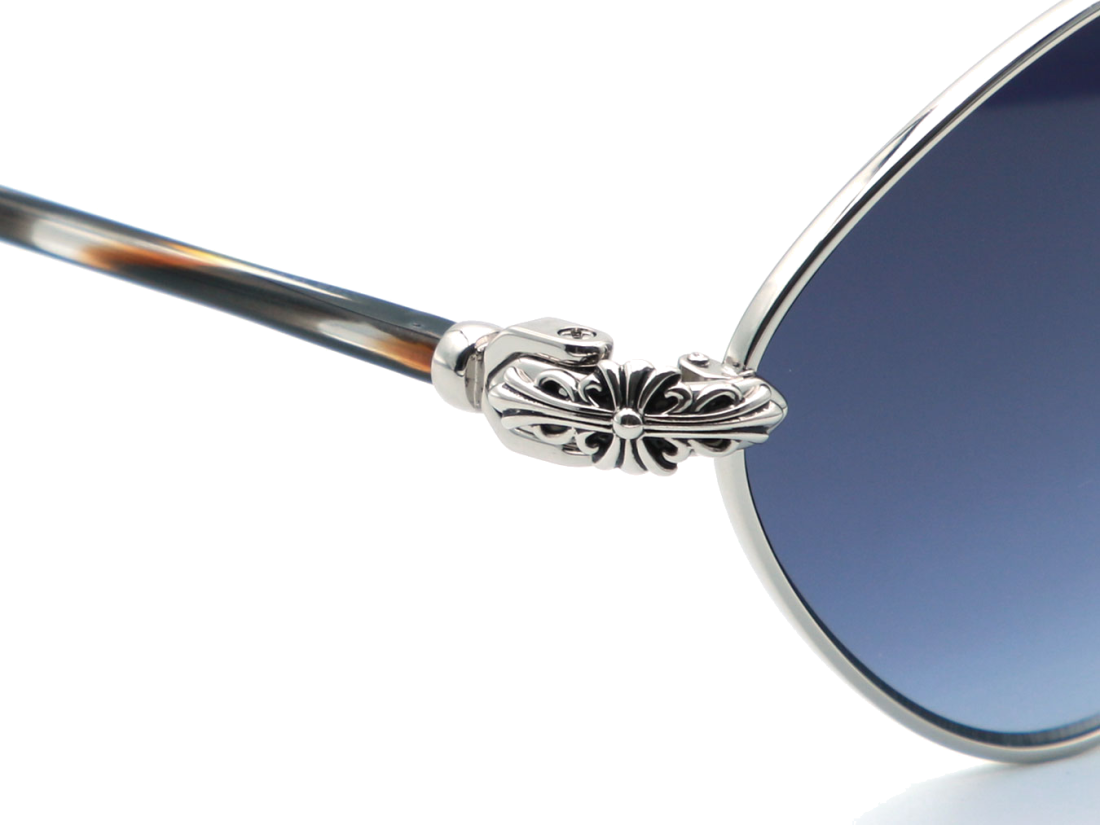 Lunettes de soleil Chrome Hearts Diamond Dog en métal - Argent vue 5