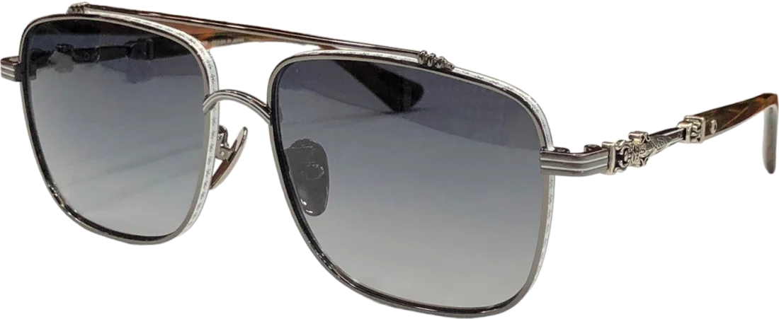 Lunettes de Soleil Chrome Hearts CBEATH II - Monture métal carrée - Réf. 110048 - Homme vue 3