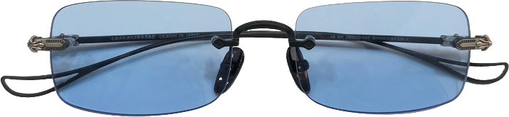 Lunettes de soleil Chrome Hearts Sinnergasm-A - Monture métal rectangulaire fine - Homme - Réf. 110062 vue 2