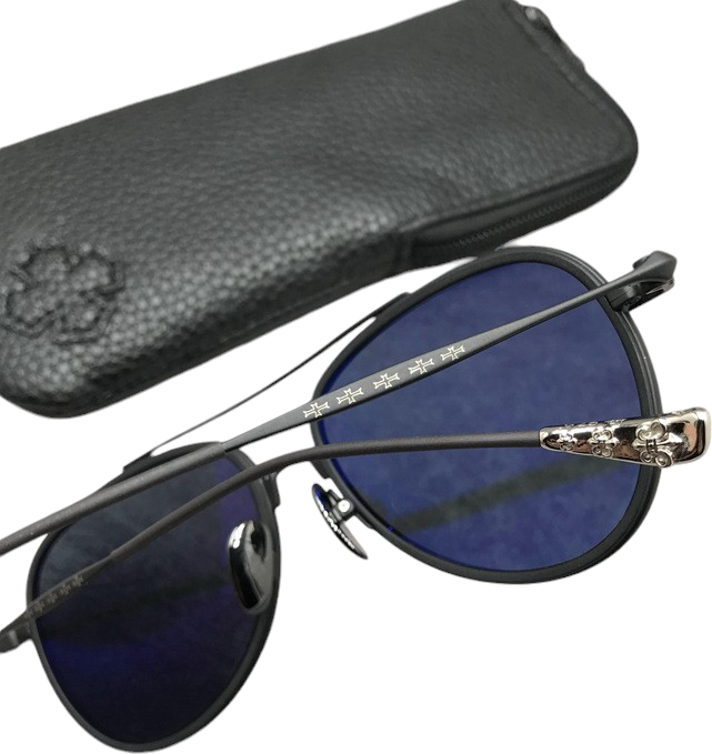 Lunettes de soleil Chrome Hears CH8118 aviator en métal - Noir vue 2