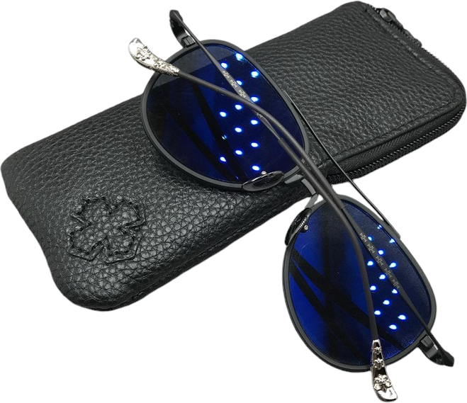 Lunettes de soleil Chrome Hears CH8118 aviator en métal - Noir vue 4