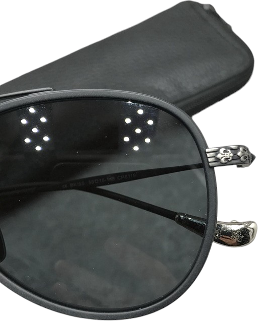 Lunettes de soleil Chrome Hears CH8118 aviator en métal - Noir vue 5
