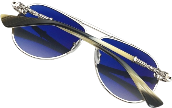 Lunettes de soleil Chrome Hearts Billie II forme aviator en métal - Argent vue 2