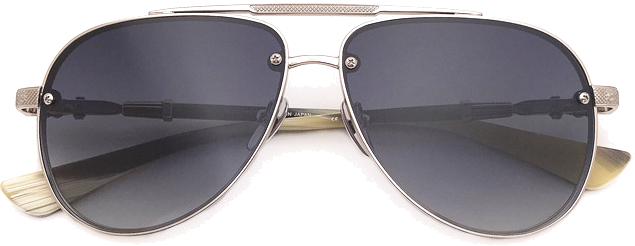 Lunettes de soleil Chrome Hearts Billie II forme aviator en métal - Argent vue 3