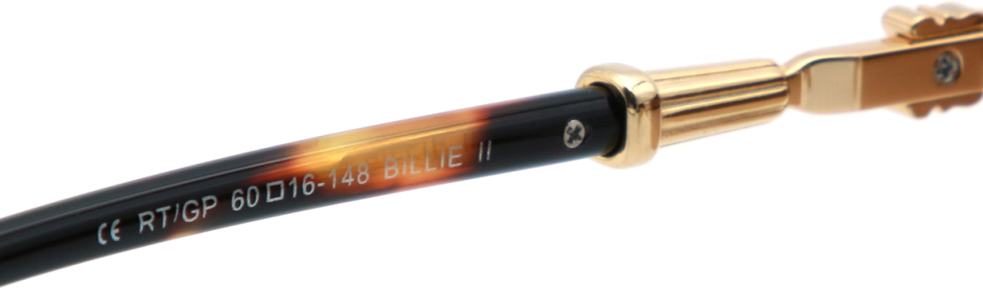 Lunettes de soleil Chrome Hearts Billie II forme aviator en métal - Or vue 4