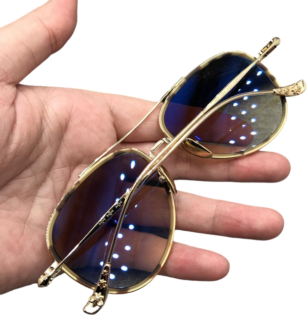 Lunettes de soleil Chrome Hears CH8118 aviator en métal - Ecaille vue 3