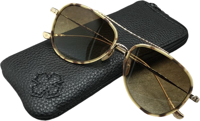 Lunettes de soleil Chrome Hears CH8118 aviator en métal - Ecaille vue 5