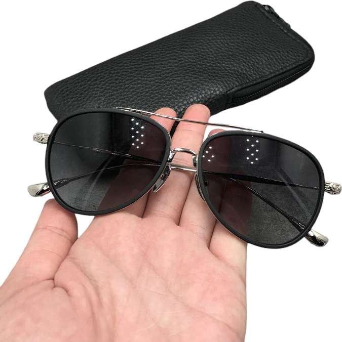 Lunettes de soleil Chrome Hears CH8118 aviator en métal - Argent vue 2