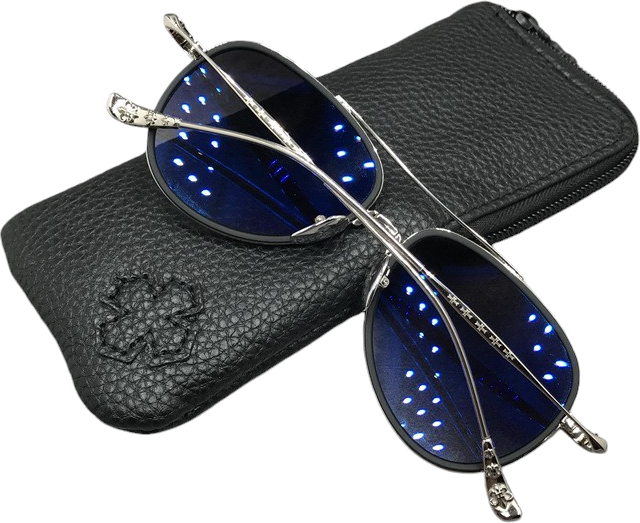 Lunettes de soleil Chrome Hears CH8118 aviator en métal - Argent vue 3