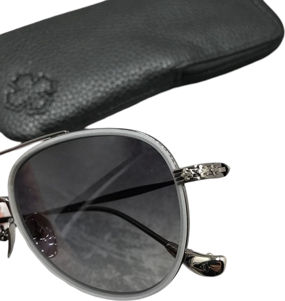 Lunettes de soleil Chrome Hears CH8118 aviator en métal - Gris vue 2