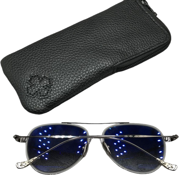 Lunettes de soleil Chrome Hears CH8118 aviator en métal - Gris vue 3