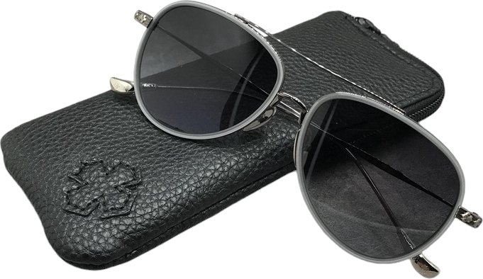 Lunettes de soleil Chrome Hears CH8118 aviator en métal - Gris vue 4