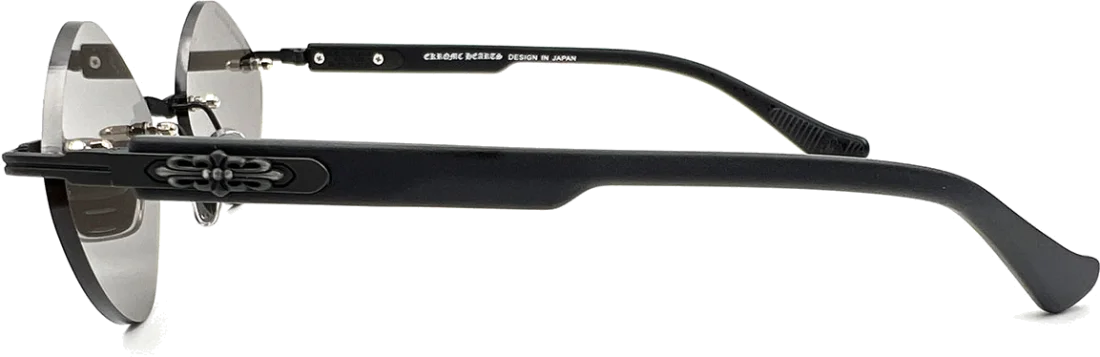 Lunettes de Soleil Chrome Hearts Diamond 108457BK - Monture noire cerclée vue 4